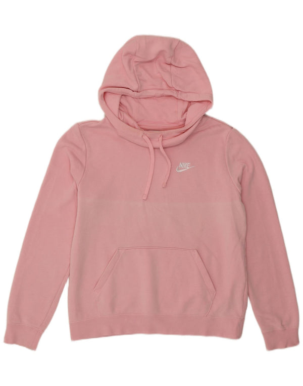Damski sweter oversize z kapturem Nike, UK 10, mały, różowy, bawełniany