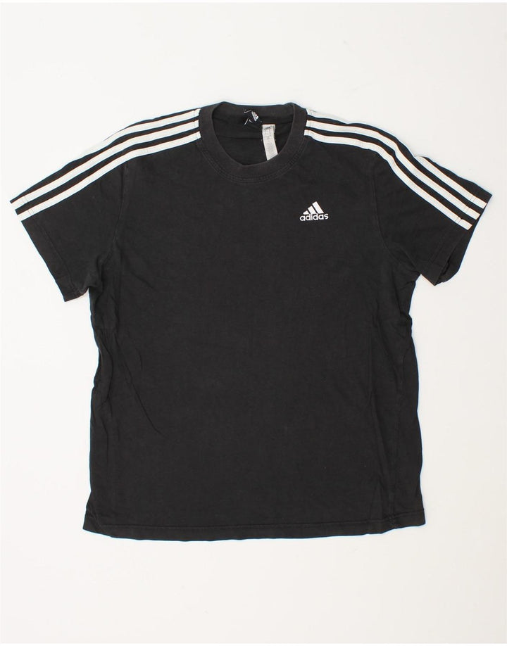 Adidas Męski T-shirt Top Średni Czarny Bawełniany