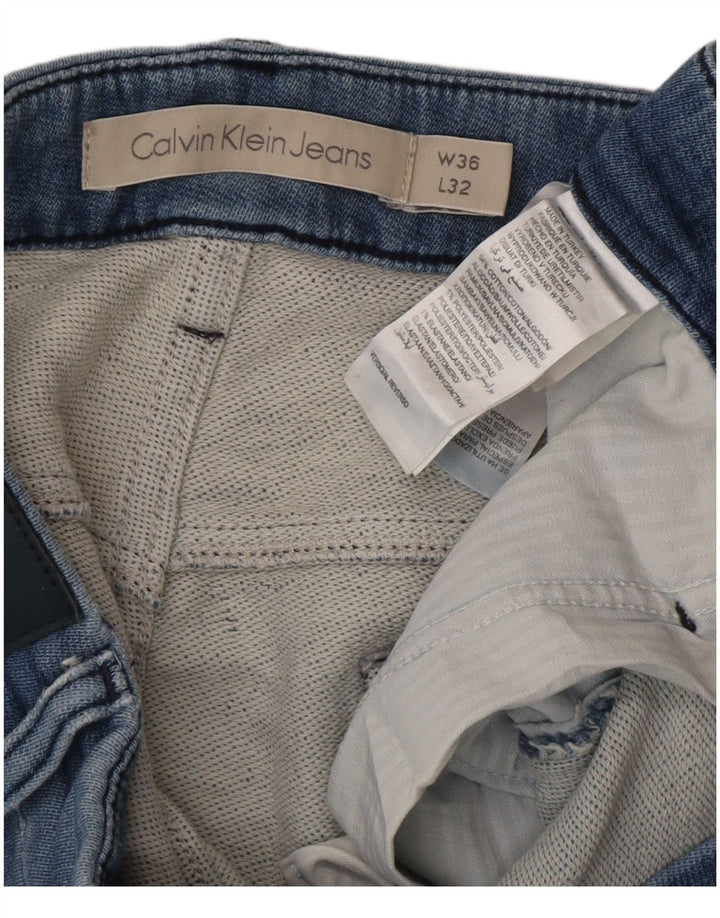 Męskie jeansy obcisłe Calvin Klein W36 L32 Niebieskie bawełniane