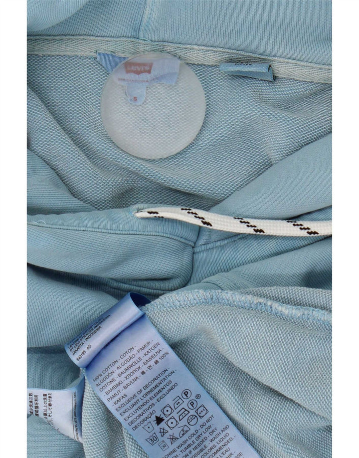 Męski sweter z kapturem Levi's, mały, niebieski, bawełniany