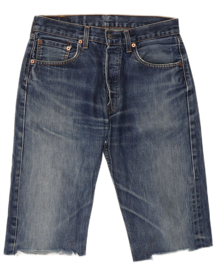 Męskie bermudy dżinsowe LEVI'S 501 W32 Średnioniebieskie bawełniane