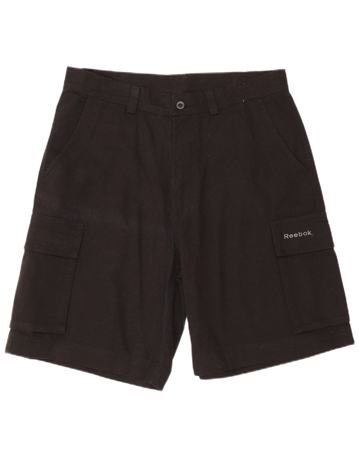 Męskie spodenki cargo Reebok, duże, W34, czarne, bawełniane