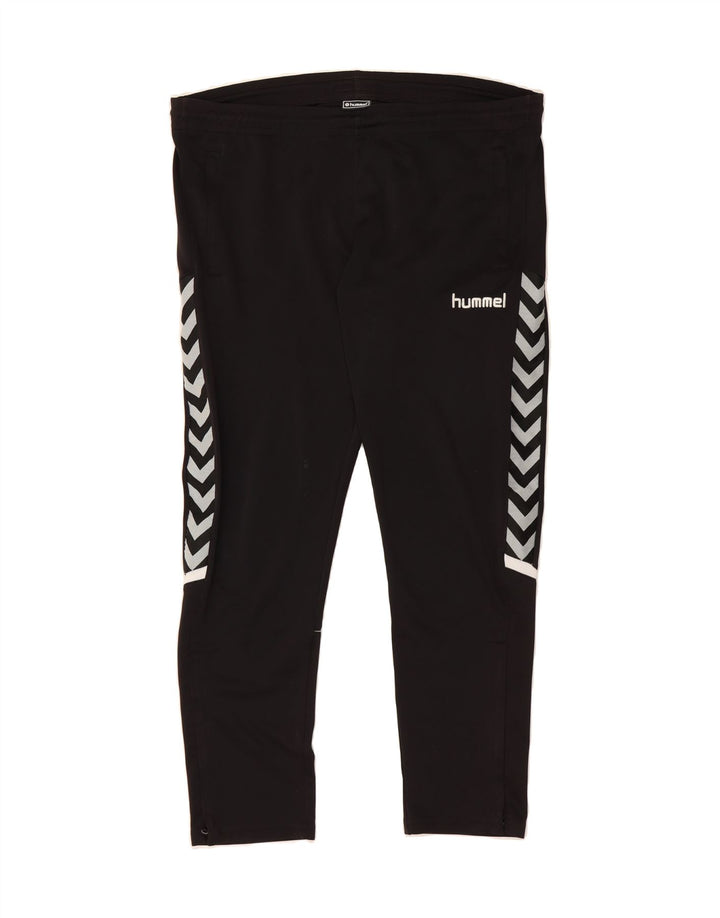 HUMMEL Mens Graphic Tracksuit Trousers Large  Black Vintage Hummel and Second-Hand Hummel from Messina Hembry 