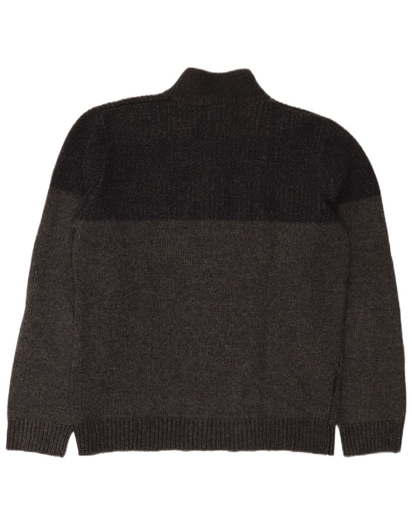 Męski sweter zapinany na guziki Massimo Dutti XL, szary, nakrapiany