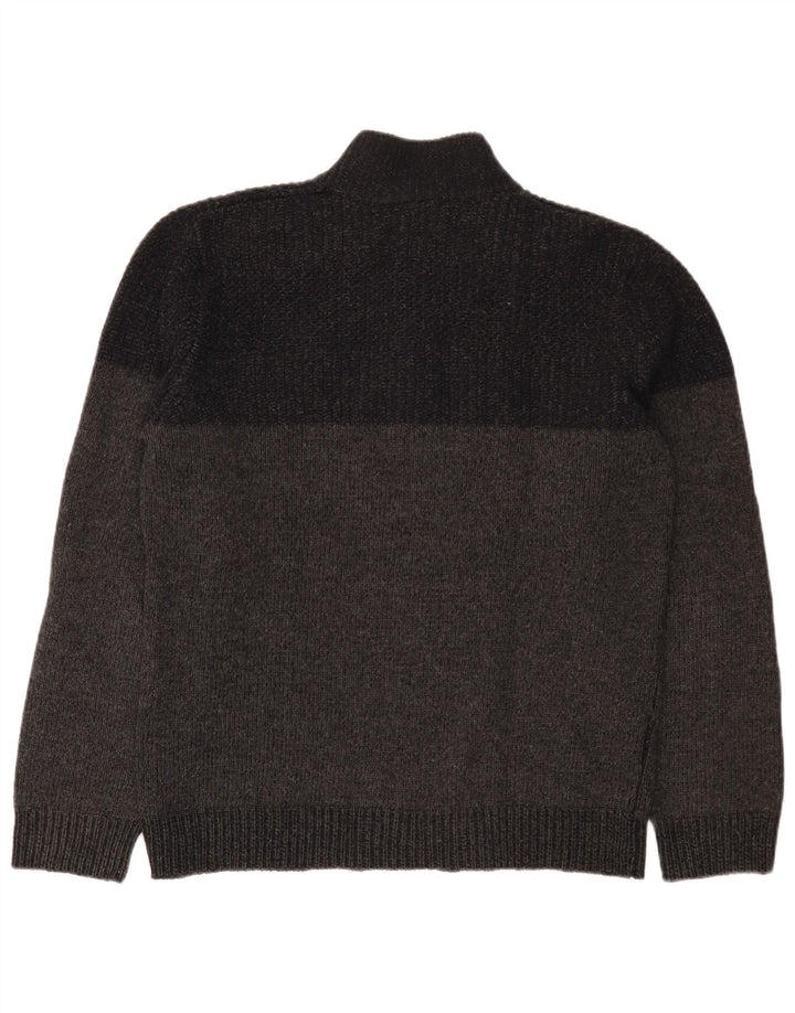 Męski sweter zapinany na guziki Massimo Dutti XL, szary, nakrapiany