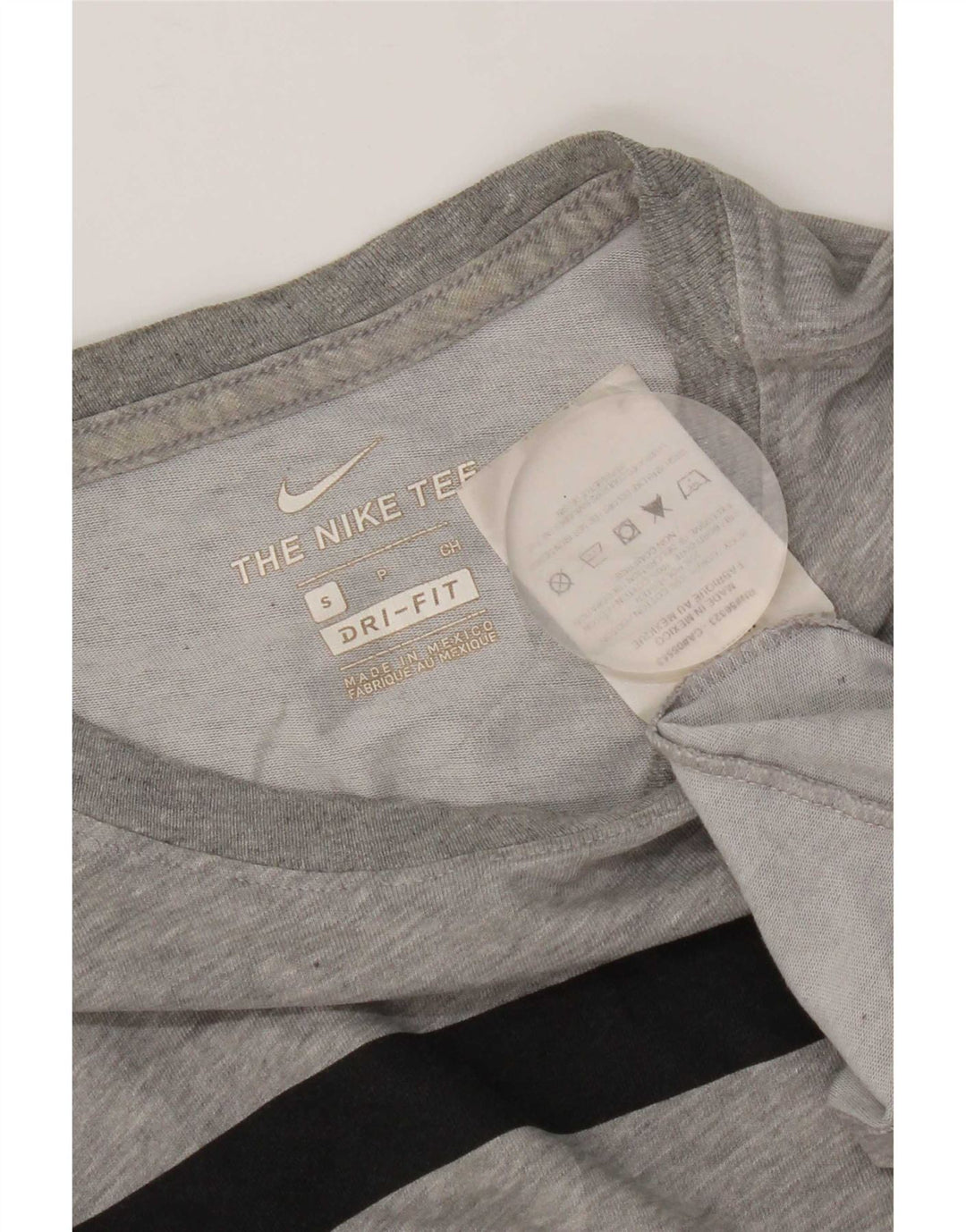 Męski T-shirt Nike Dri Fit z grafiką, mały, szary, bawełniany