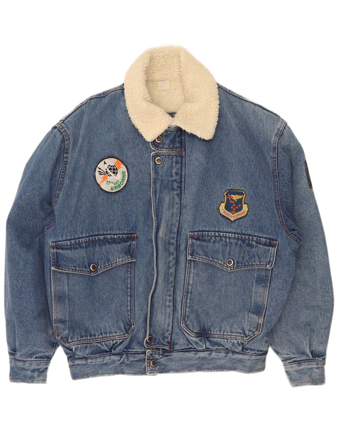 Męska kurtka Mash Sherpa Denim Flight Aviator IT 48/50 Średni Niebieski