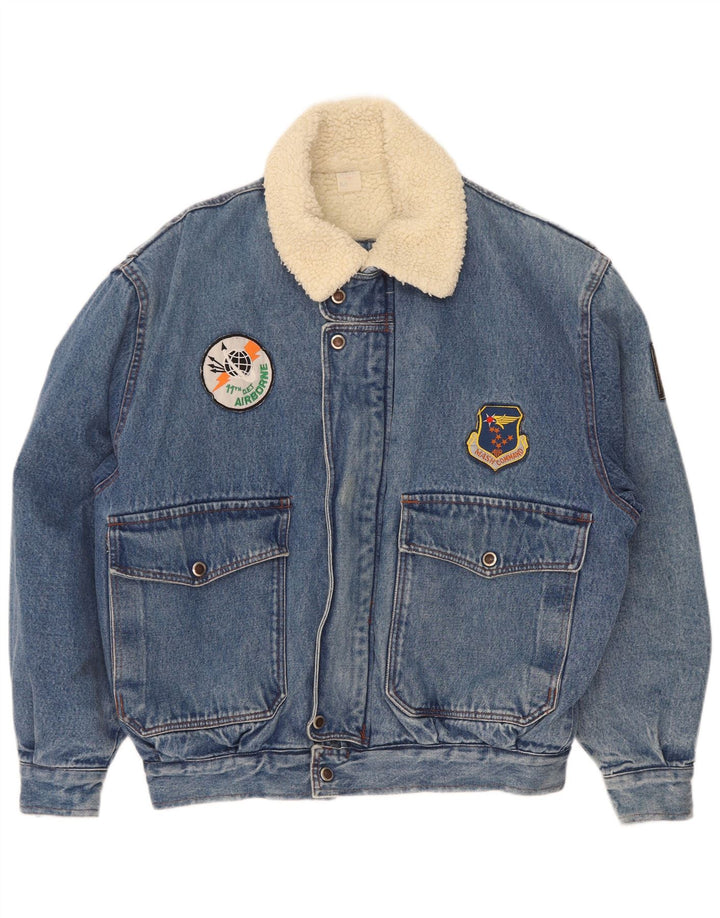 Męska kurtka Mash Sherpa Denim Flight Aviator IT 48/50 Średni Niebieski