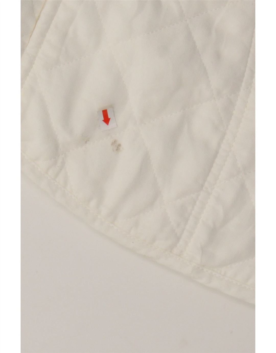 VINTAGE Womens Quilted Gilet IT 52 2XL White Tencel Vintage Vintage and Second-Hand Vintage from Messina Hembry 