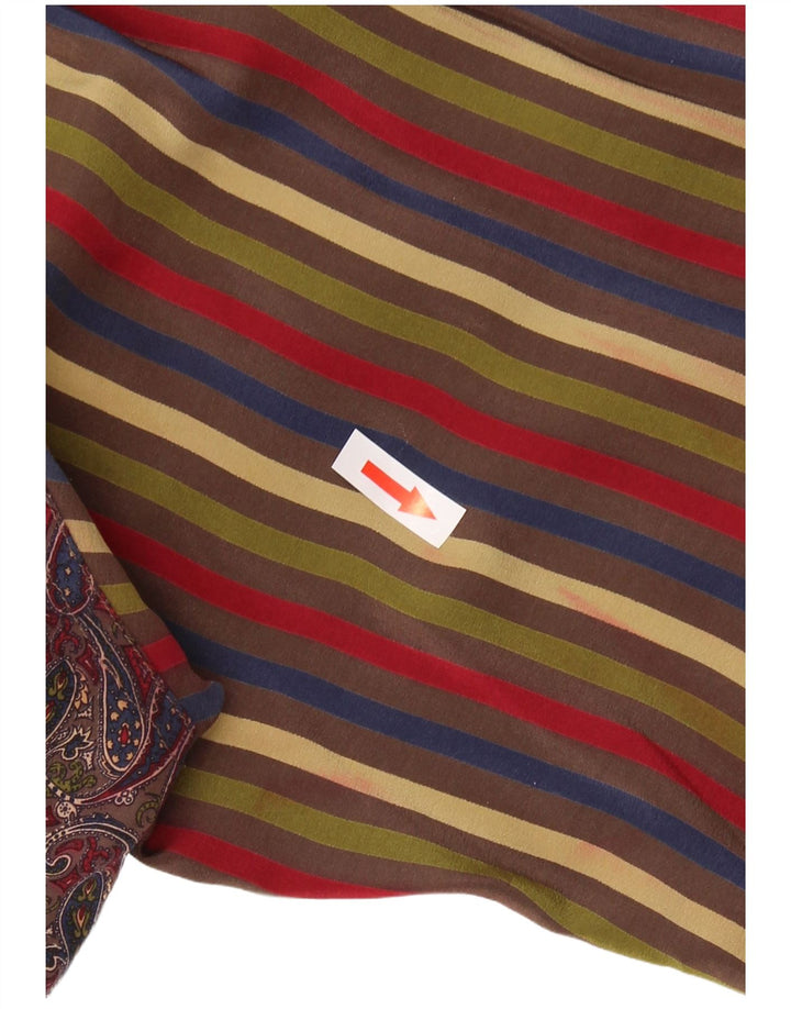 Damska bluzka koszulowa VINTAGE UK 12 Średni wielobarwny jedwab Paisley