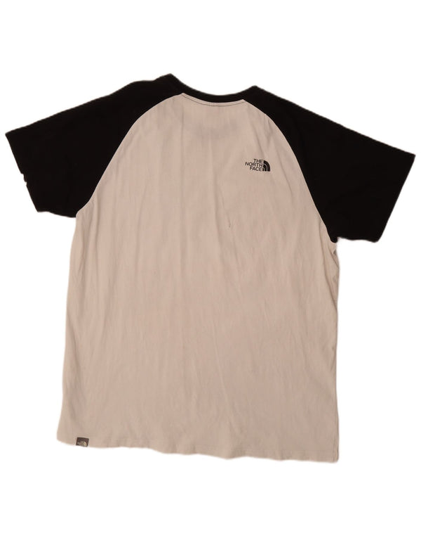 The North Face Mens Graphic T-Shirt Top XL White Colourblock Cotton