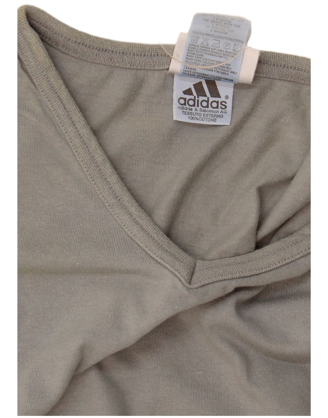 Damska koszulka Adidas Top UK 12 Średnia szara bawełna