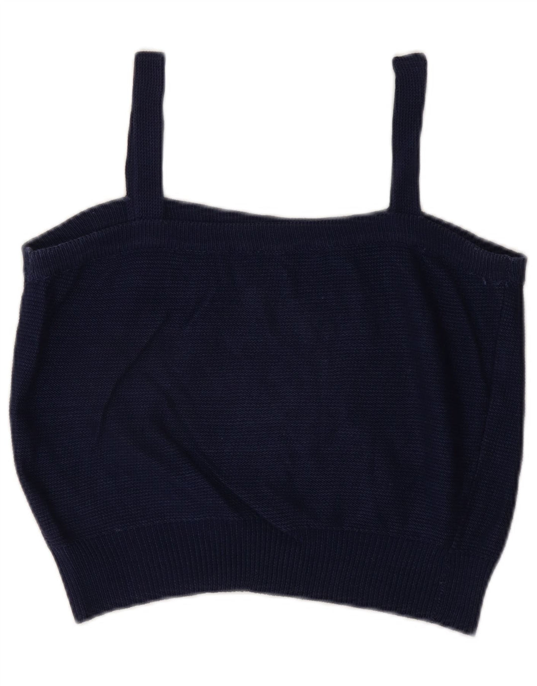 Vintage damski top na ramiączkach UK 14, średni granatowy