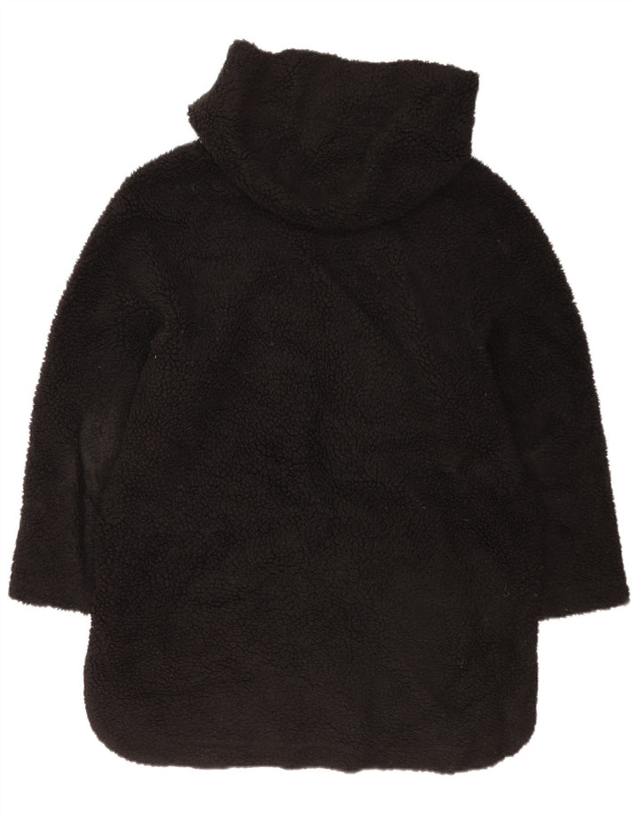 Damska kurtka polarowa z kapturem, oversize, Zara UK 6 XS, czarna, poliester