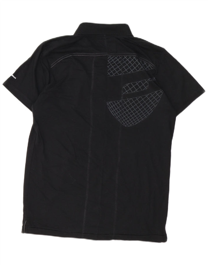 Męska koszulka polo JACK & JONES, duża, czarna, geometryczna