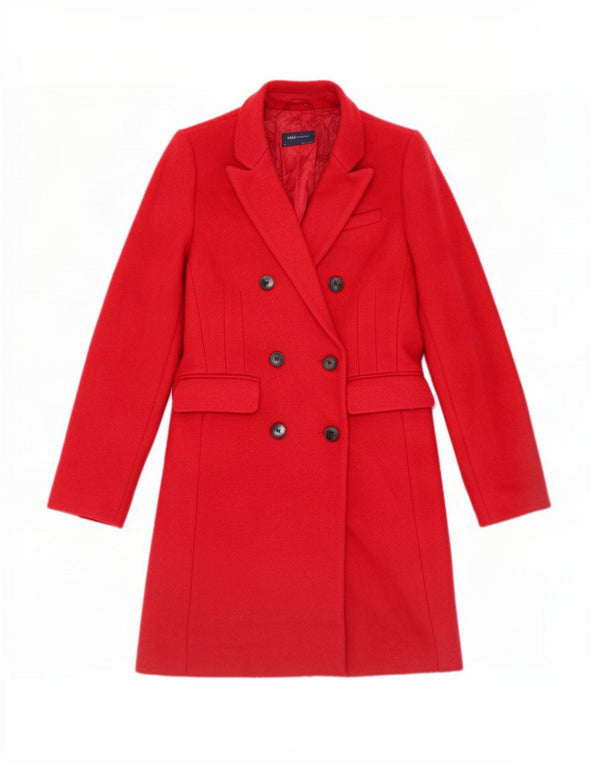Marks & Spencer Damski płaszcz oversize z podwójnymi piersiami UK 10 Small Red