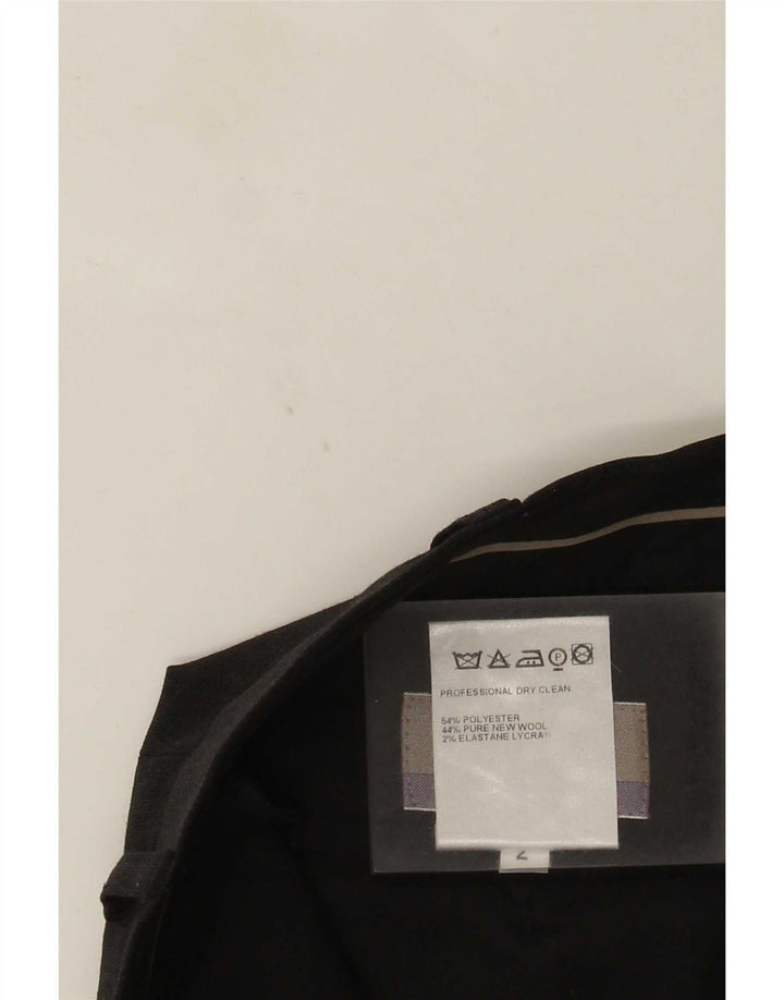Marks & Spencer Męskie dopasowane spodnie garniturowe W36 L31 Szary poliester