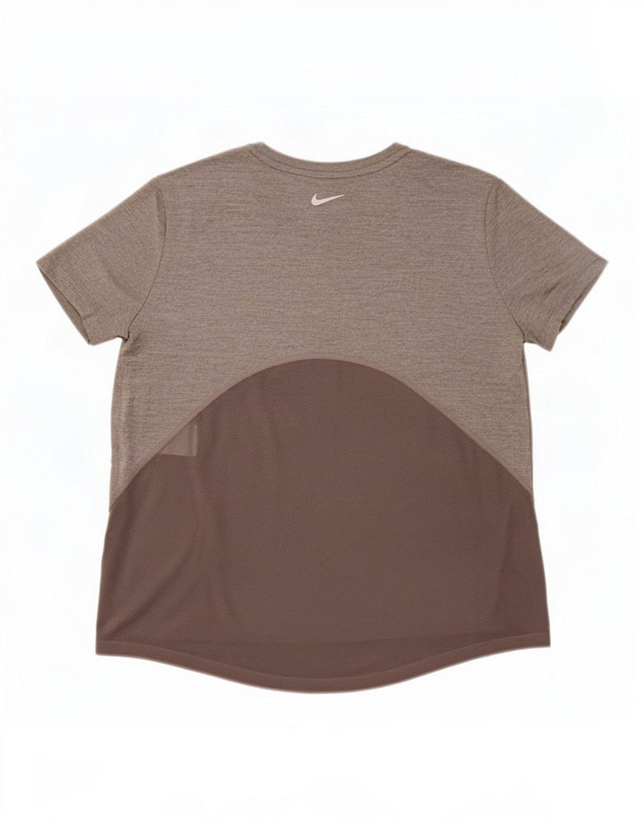 Damska koszulka Nike Dri Fit Top UK 14, poliester w kolorze średnioszarym