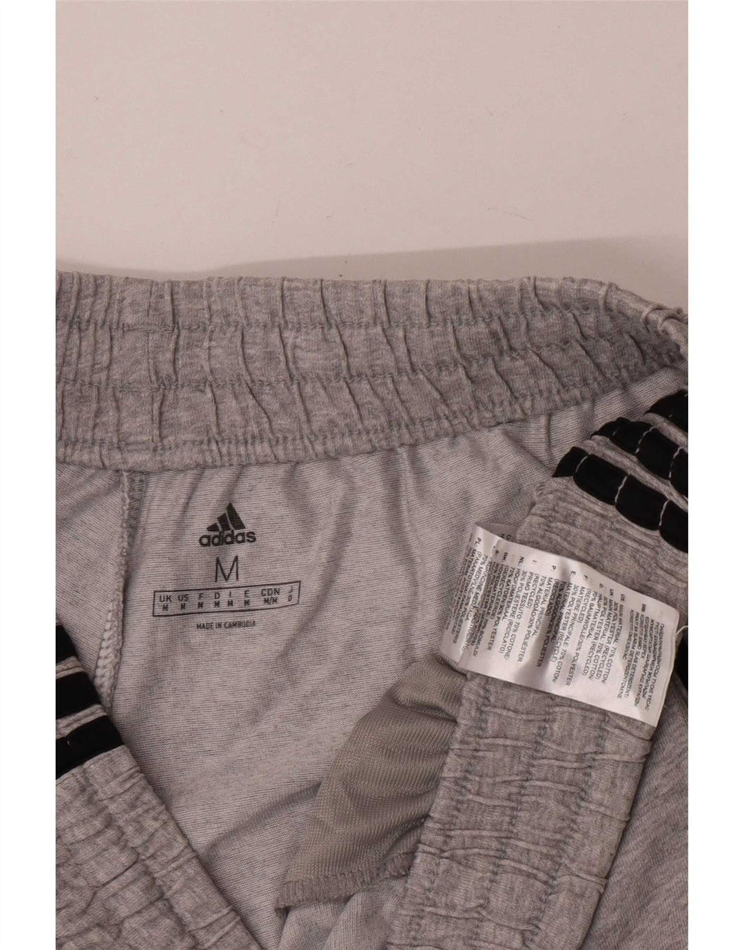 Męskie spodenki sportowe Adidas, średnioszare, bawełniane