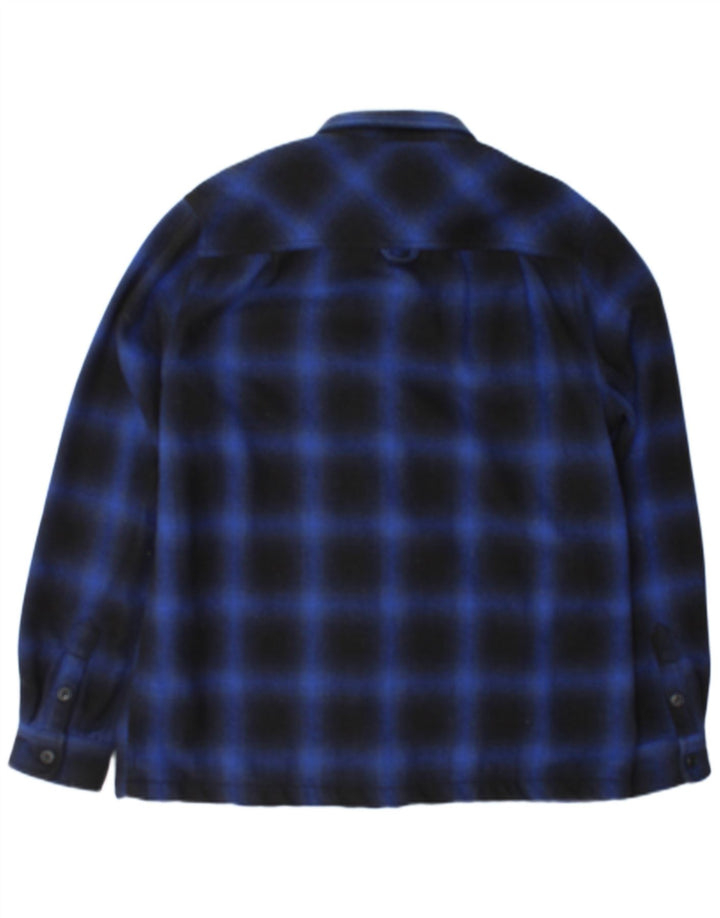 Męska koszula flanelowa Superdry Lumberjack XL, granatowa, poliester w kratkę
