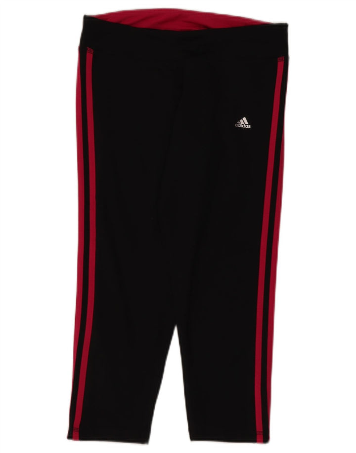 Damskie legginsy Adidas Climalite Crop UK 12/14 Średni czarny poliester