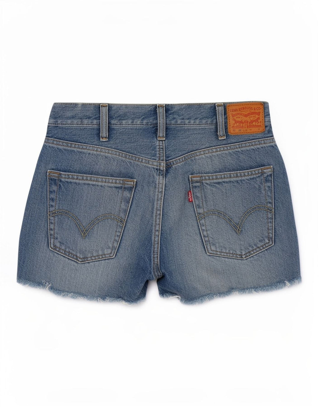 Damskie spodenki jeansowe Levi's 501 W28 Średnioniebieskie bawełniane