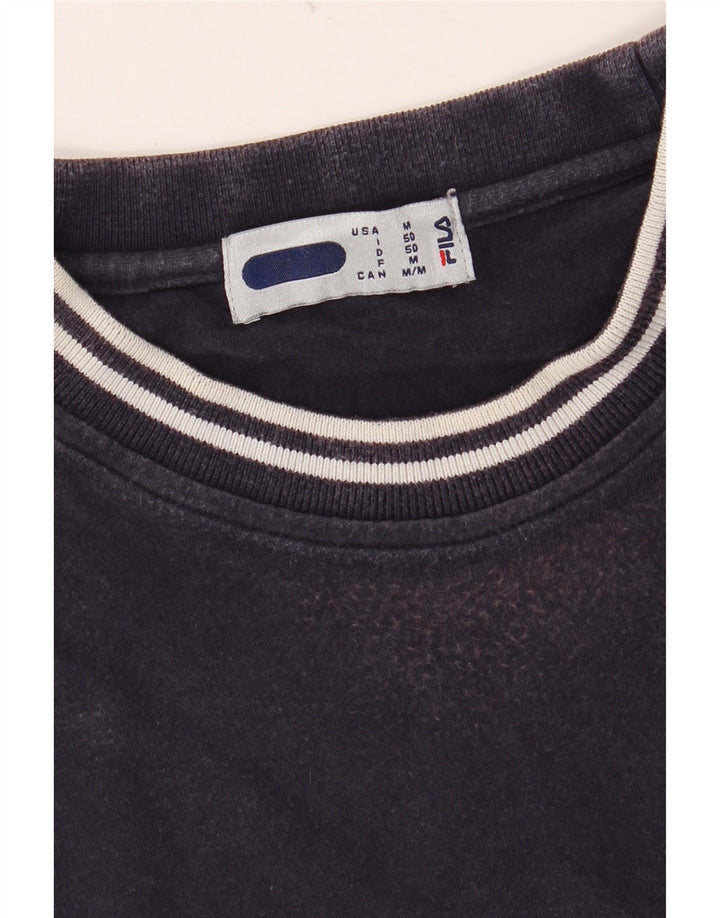 Męska koszulka z grafiką FILA Top IT 50, średnia, granatowa, bawełniana