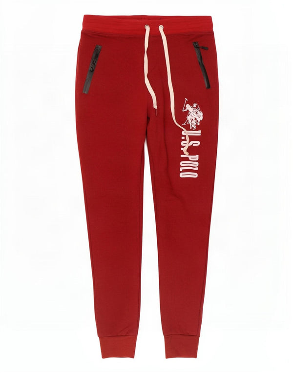 US Polo Assn. Damskie spodnie dresowe z grafiką Joggers UK 12 Medium Red