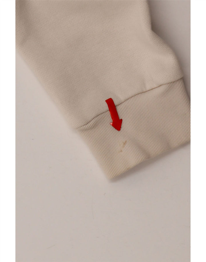 Adidas Męska bluza z kapturem, mała, beżowa, bawełniana