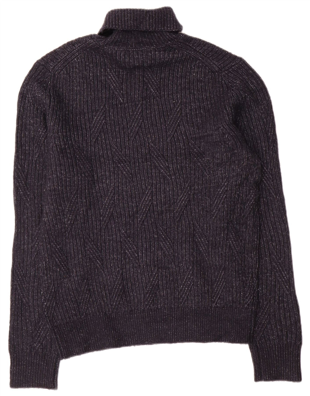 Marks & Spencer Męski sweter z golfem, duży, granatowy, wełniany