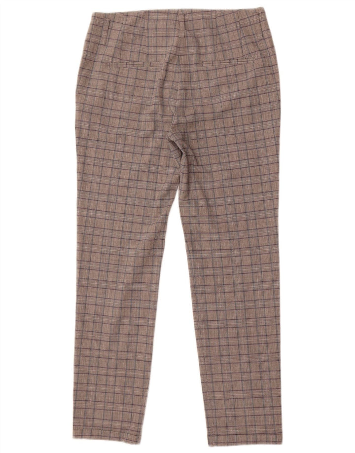 Spodnie damskie Zara Slim Chino, małe W26 L27, szara krata