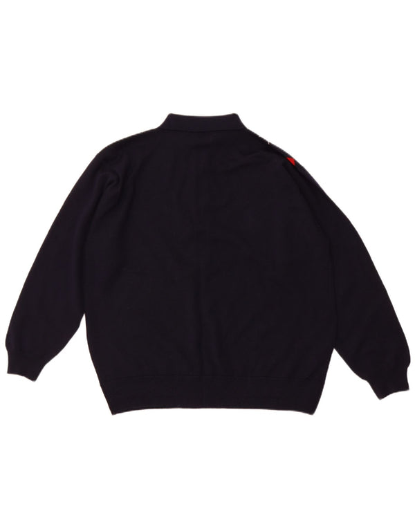 Męski sweter polo PRINGLE Średni granatowy Argyle/Diament