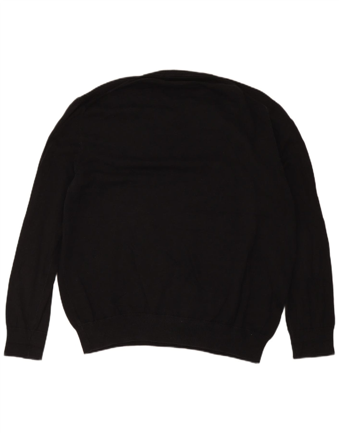 Marks & Spencer Męski sweter z dekoltem w kształcie litery V, 2XL, czarny, bawełniany