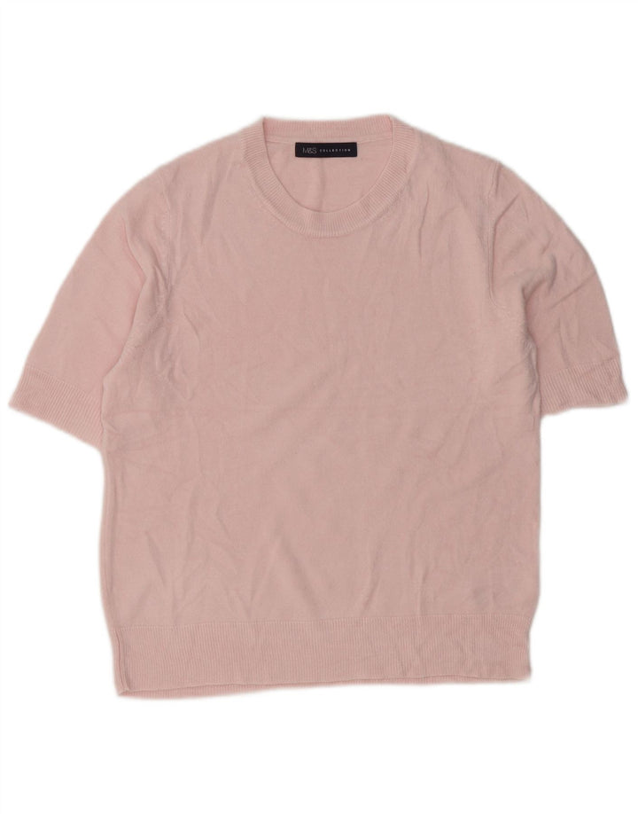 Sweter damski Marks & Spencer z okrągłym dekoltem, UK 12, średni róż