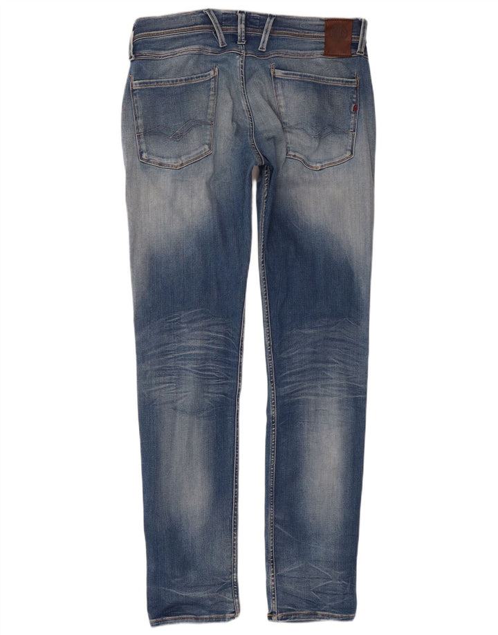 Męskie jeansy Replay Anbass Slim W33 L34 Niebieska bawełna