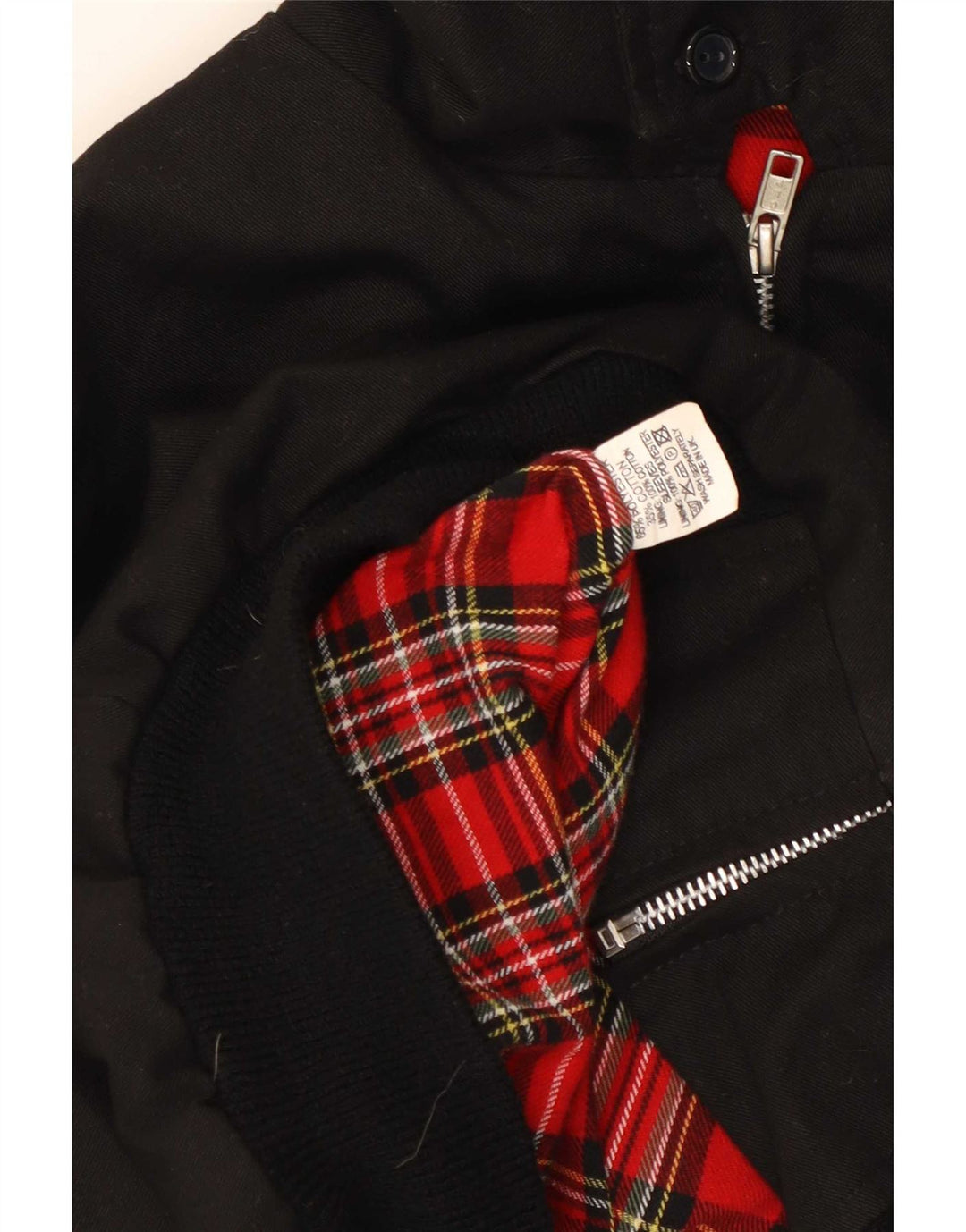 Męska kurtka bomber w stylu vintage UK 42 XL, czarny poliester