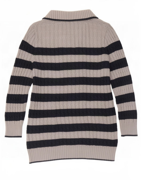 U.S. Polo Assn. Womens Shawl Neck Jumper Sweater UK 12 Medium Navy Blue