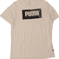 PUMA Mens Graphic T-Shirt Top Large White Vintage Puma and Second-Hand Puma from Messina Hembry 