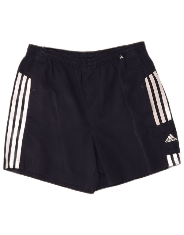 Męskie spodenki sportowe adidas Graphic Regular, małe, granatowe, poliestrowe