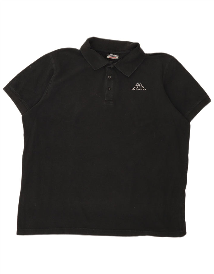 Męska koszulka polo KAPPA 2XL, czarna, bawełniana