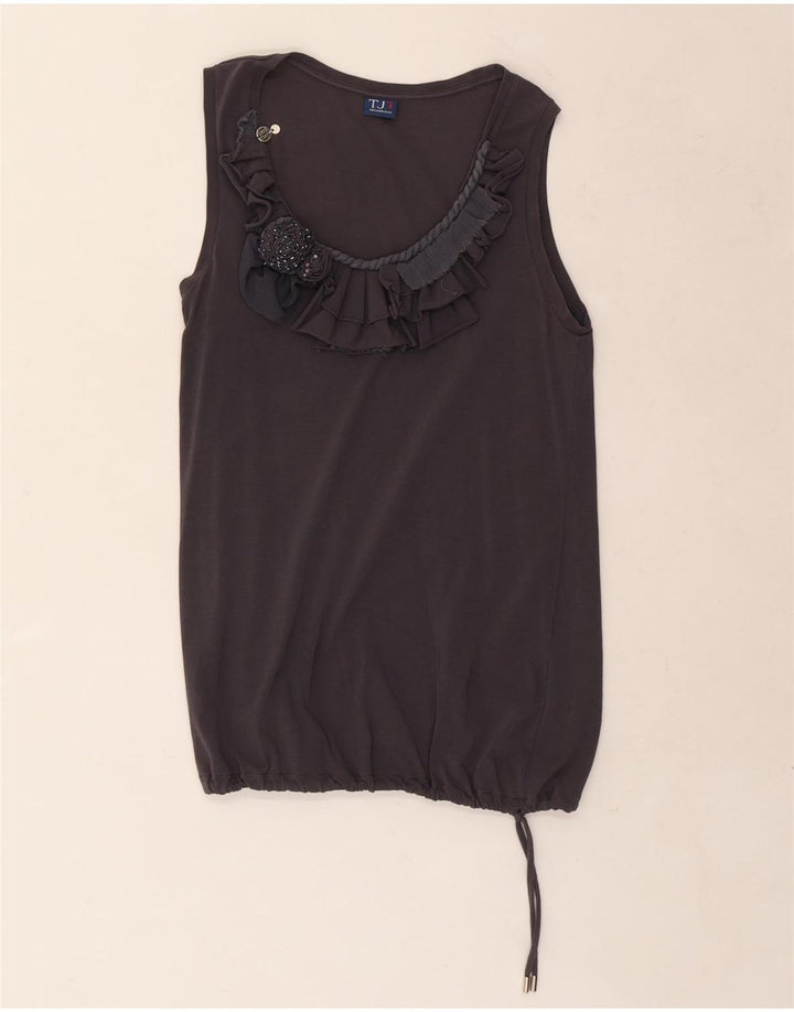 Damska bluzka bez rękawów Trussardi Top UK 10 Small Grey