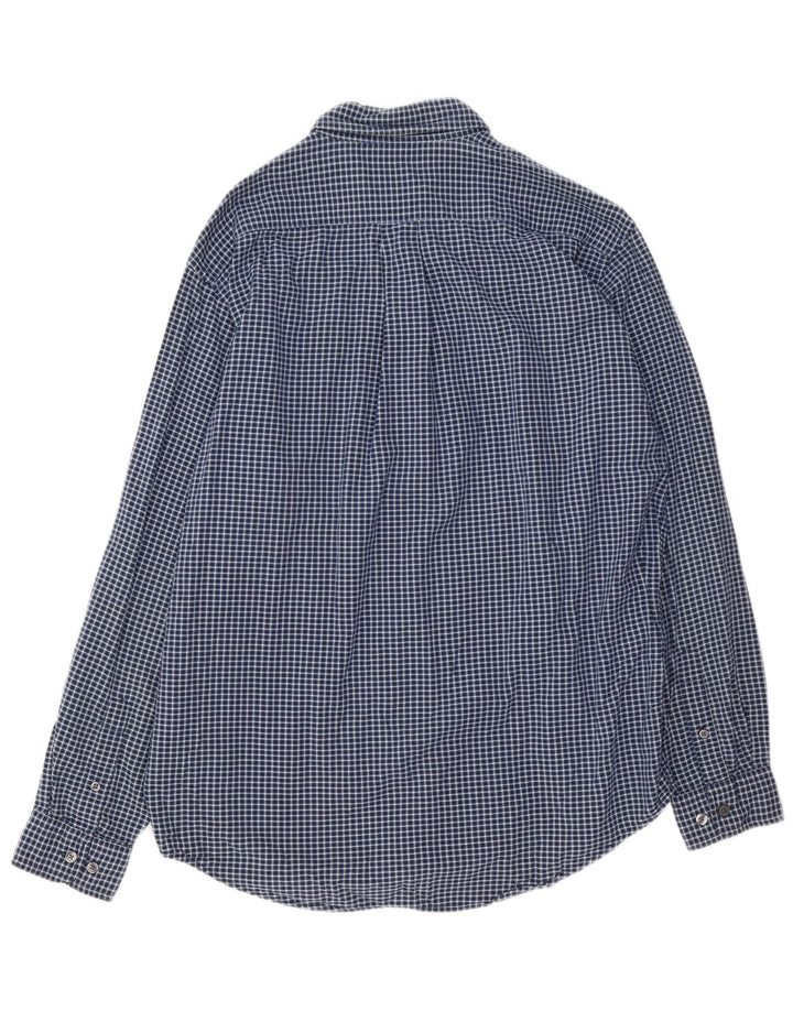 EDDIE BAUER Mens Shirt Medium Blue Check Cotton Vintage Eddie Bauer and Second-Hand Eddie Bauer from Messina Hembry 