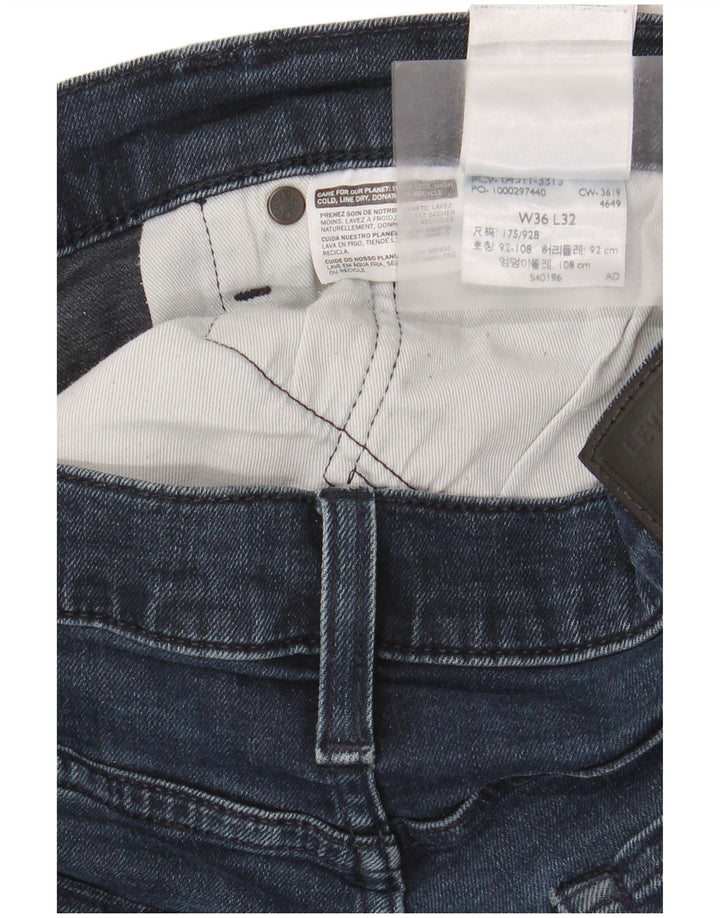 Męskie jeansy slim fit Levi's W36 L32 Niebieskie bawełniane