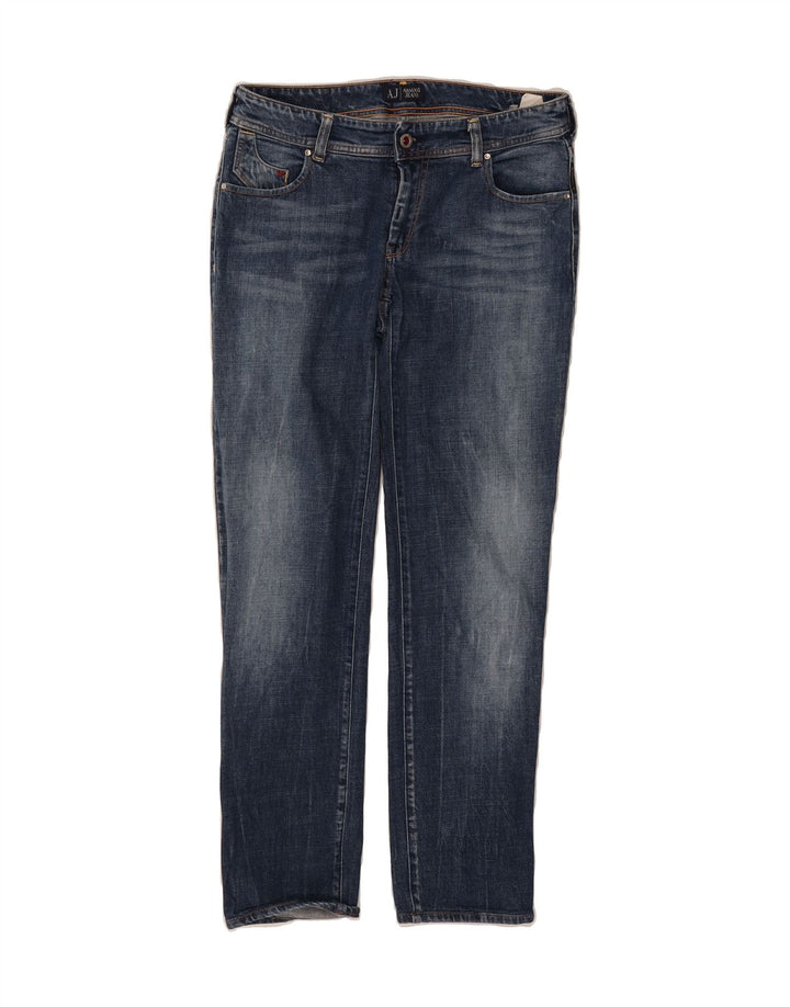ARMANI Womens Slim Jeans W29 L29 Blue Cotton Vintage Armani and Second-Hand Armani from Messina Hembry 
