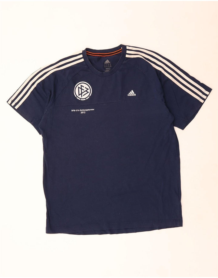 Adidas Męska koszulka Climalite Graphic Top XL Granatowy poliester