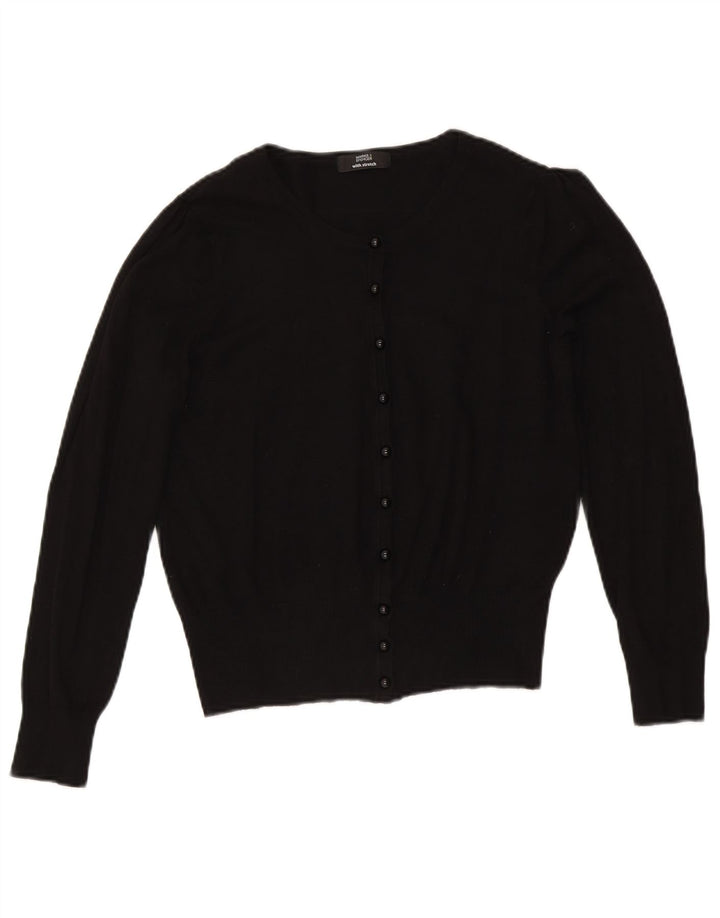 Marks & Spencer Krótki sweter damski UK 14 Średni czarny wiskoza