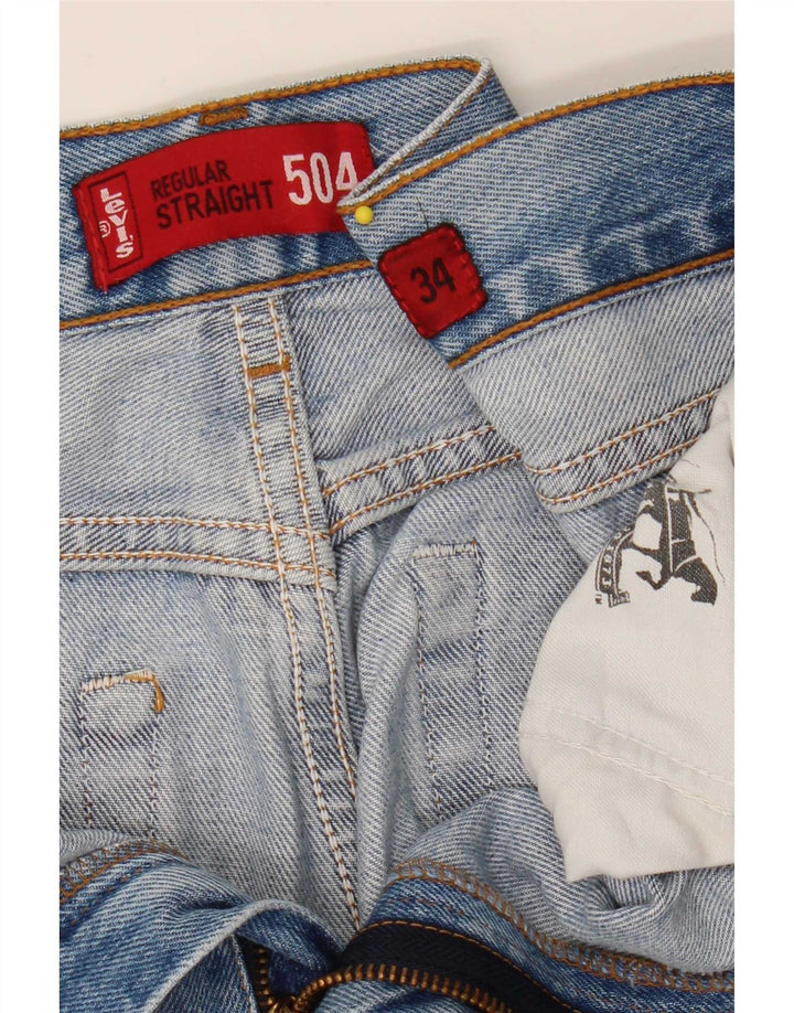 Męskie jeansy Levi's 504 Regular Straight W34 L33 Niebieskie