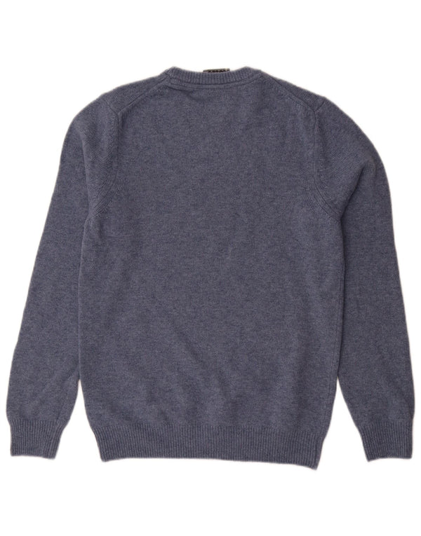 Lyle & Scott Męski sweter z okrągłym dekoltem XS, niebieska wełna