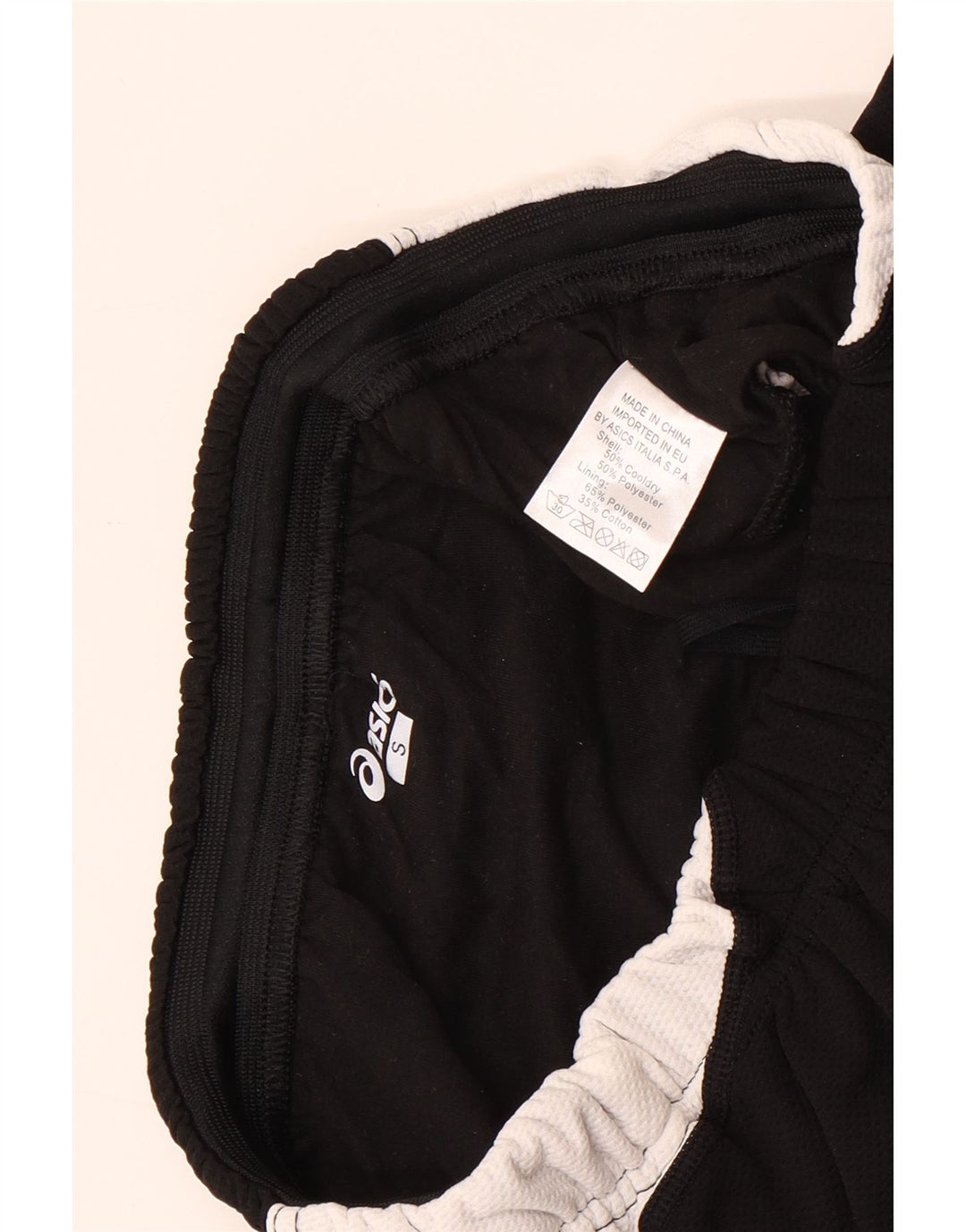 Damskie spodenki sportowe Asics UK 8, małe, czarne, z blokami kolorów
