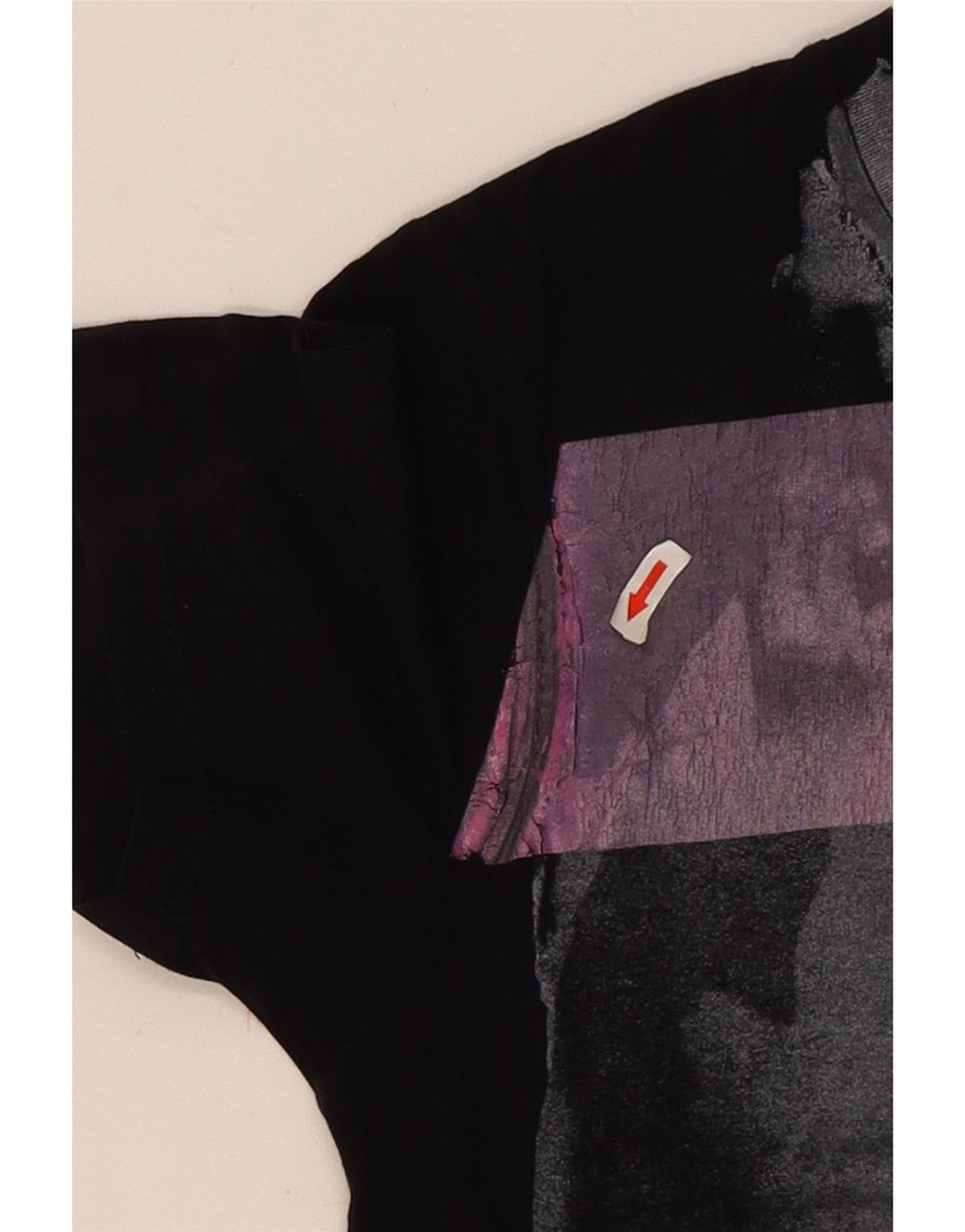 Guess Mens Graphic T-Shirt Top Medium Black Cotton